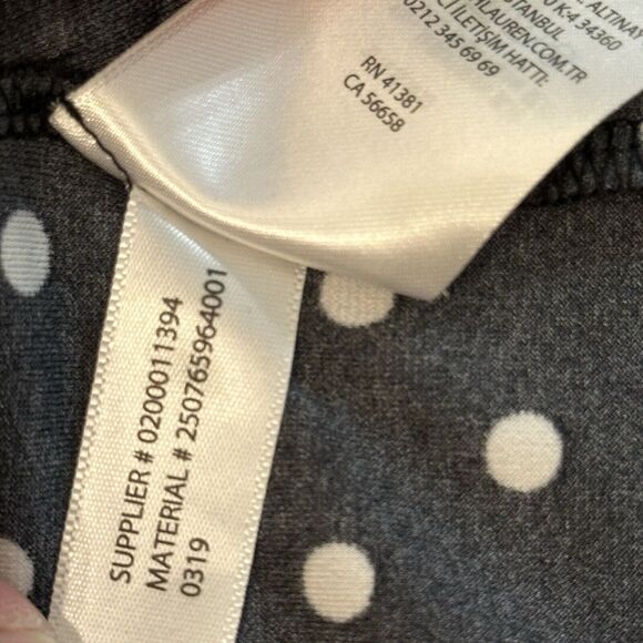 Ralph Lauren Black Y2K Retro Vibe Chic Polka Dot Stretch Knit Maxi Dress Sz 10 - Picture 14 of 16